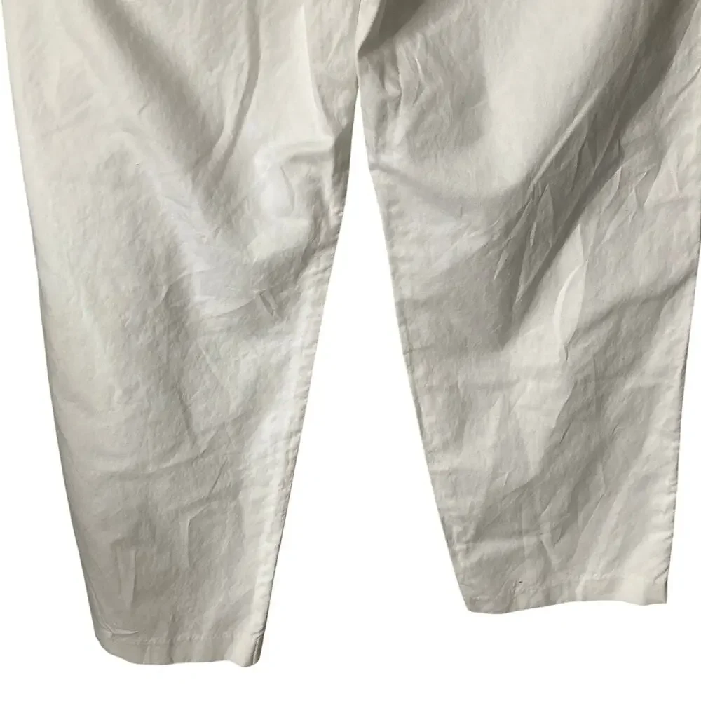 H&M Pants Womens 30 White Linen Blend Career Relaxed fit
